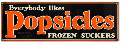 Vintage Popsicle Sign 6x18