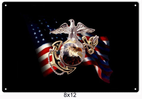 US Marine Sign 8x12