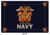 United State Navy Sign 8x12