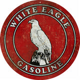Vintage White Eagle Gasoline Metal Sign