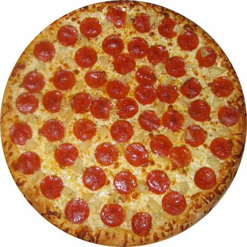 Large Pepperoni And Cheese Pizza Sign Round 14
