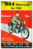 Vintage B.S.A. Motorcycle Sign