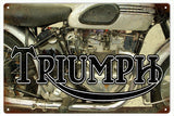 Vintage Triumph Motorcycle Sign