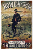 Old Vintage Howe Bicycles Sign
