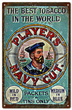 Vintage Players Navy Cut Cigar Sign