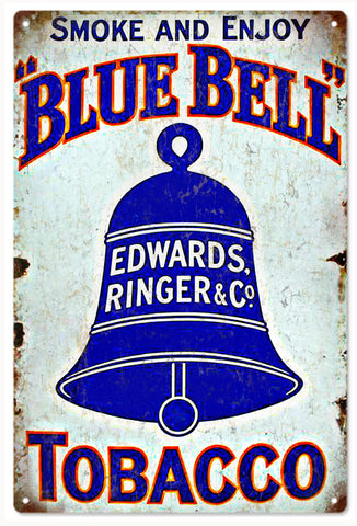 Vintage Blue Bell Cigar Sign