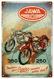 Vintage Jawa Motorcycle Sign