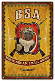 Vintage BSA Gun Metal Sign