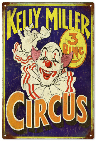 Vintage Kelly Miller Circus Sign