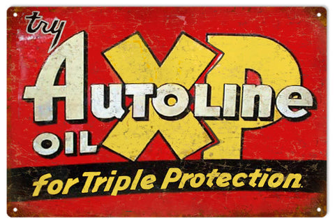 Vintage XP Autoline Gasoline Sign