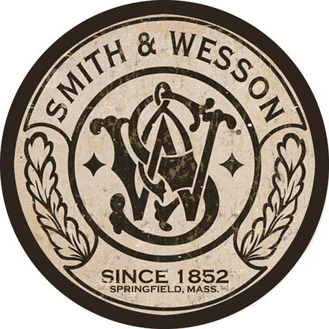 Vintage Smith And Wesson Gun Sign 14 Round