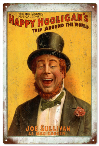 Vintage Happy Hooligans Circus Sign