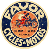 Vintage Round Favor Cycle s Sign