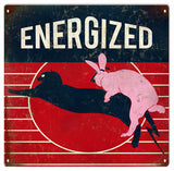 Vintage Energized Bunny Sign 12x12