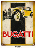 Vintage Bugatti Automobile Sign