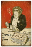 Vintage Monkey Smoking Cigarette Sign