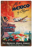 Vintage Pan American Airline Metal Sign