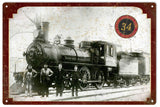 Vintage Baldwin Locomotive Railroad Metal Sign