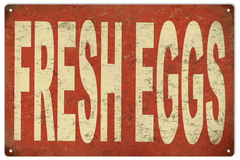 Vintage Fresh Eggs Country Sign