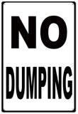 No Dumping Sign