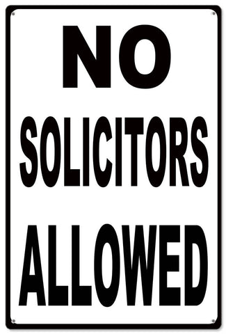 No Solicitors Allowed Sign