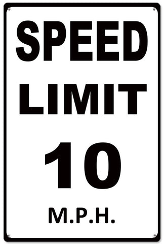Speed Limit 10 MPH Sign