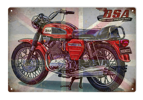 Vintage BSA Motorcycle Sign
