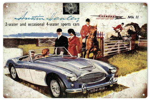 Vintage Austin Healey 3000 Sign