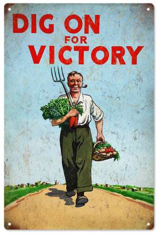 Vintage Dig On Food Sign