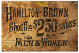 Vintage Hamilton Brown Shoe Metal Sign