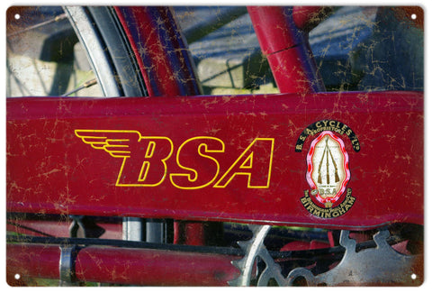 Vintage BSA Bicycle Sign