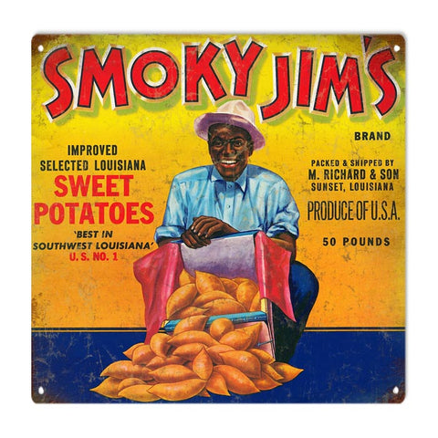 Vintage Sweet Potatoes Metal Sign