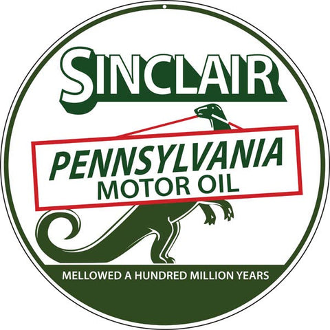 Sinclair Motor Oil Sign 18 Round