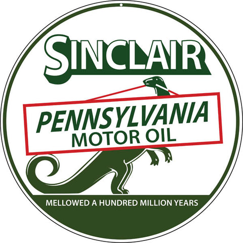Sinclair Motor Oil Sign 14 Round