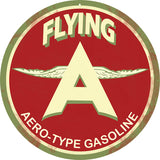 Slightly Vintage Flying Gasoline Sign 14 Round