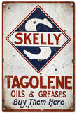 Vintage Tagolene Gasoline Metal Sign