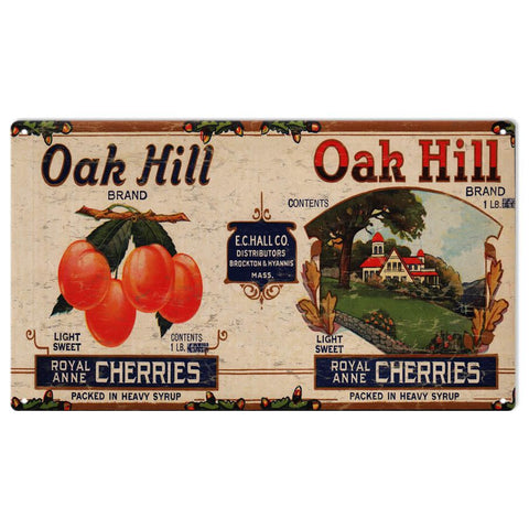 Vintage Oak Hill Cherries Sign