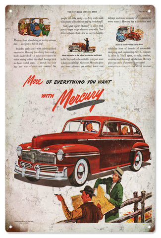 Vintage Mercury Automobile Sign