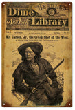 Vintage Kit Carson Jr. Romance Novel Metal Sign