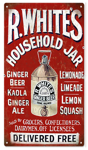 Vintage RWhites Ginger Beer Sign