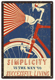 Vintage Simplicity Bike Sign