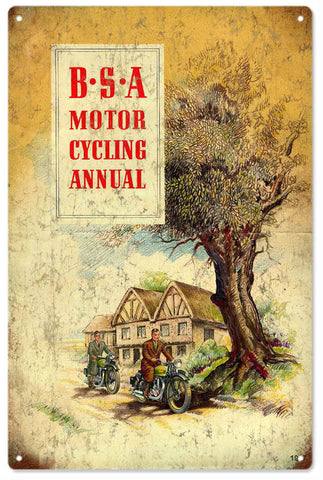 Vintage BSA Motor Cycling Sign