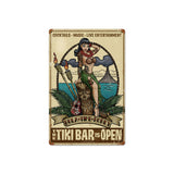 Hula Time Honey Tiki Bar Sign Metal Sign Wall Decor 12 x 18