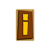 Tiki Letter I Metal Sign Wall Decor 8 x 14