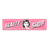 Beauty Shop Metal Sign Wall Decor 5 x 20