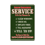 Friendly Service Metal Sign Wall Decor 12 x 18