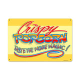 Popcorn Crispy Metal Sign Wall Decor 18 x 12