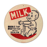 Baby Milk Metal Sign Wall Decor 14 x 14