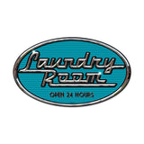 Laundry Chrome Metal Sign Wall Decor 14 x 24
