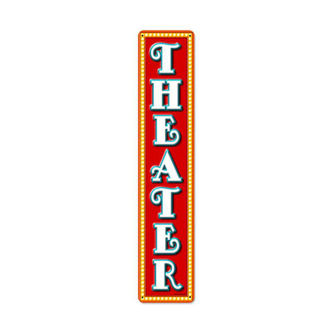 Theater Metal Sign Wall Decor 28 x 6